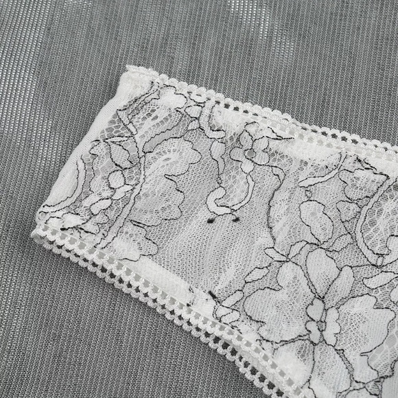 White Lace Floral Embroidered Lingerie Bra Set - Picture 13 of 16
